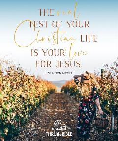 The real test of your Christian life is your love for Jesus. -McGee