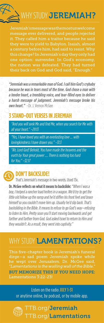 Why Study Jeremiah & Lamentations