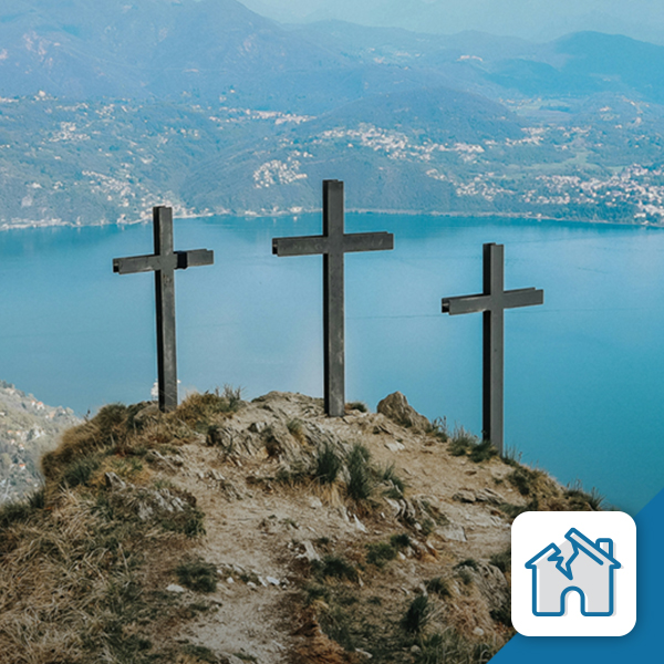 Three Crosses on a hill